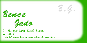 bence gado business card