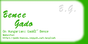 bence gado business card